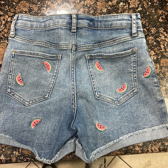 GAP watermelon stretch denim high waist shorts - Picture 2 of 2
